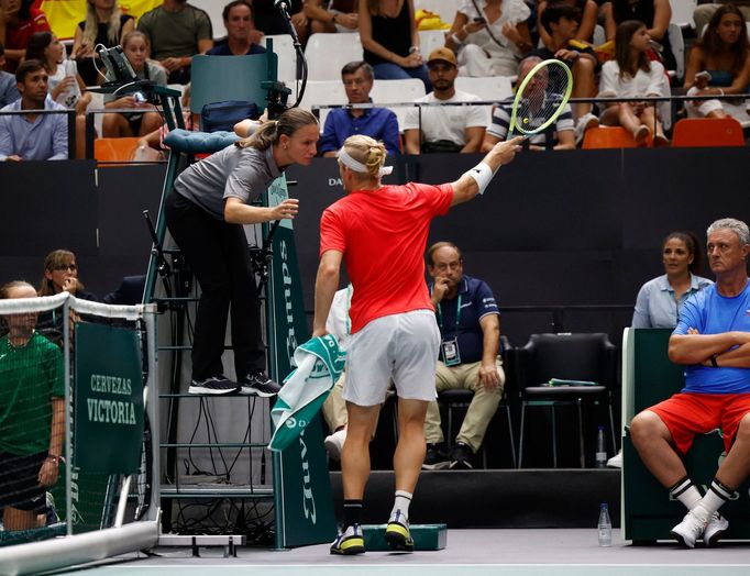 Španělsko - Česko, Davis Cup 2023 (Davidovich Fokina)