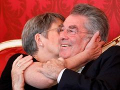 Rakouský prezident Heinz Fischer s manželkou Margit.