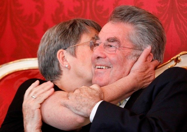 Heinz a Margit Fischerovi po prezidentské volbě 2010