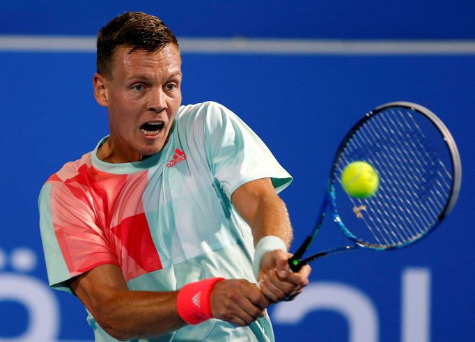 Tomáš Berdych na turnaji v Abú Zabí