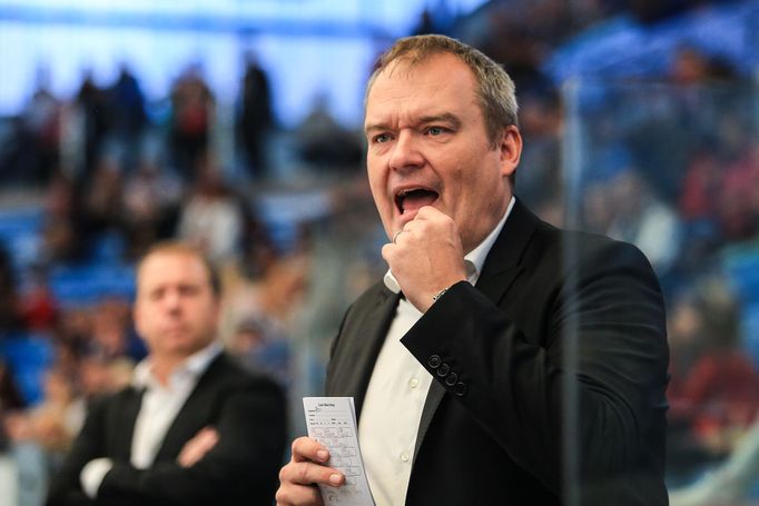 Hokejová Liga mistrů 2018/19: HC Škoda Plzeň - HC Lugano: Asistent trenéra Lugana Jussi Silander.