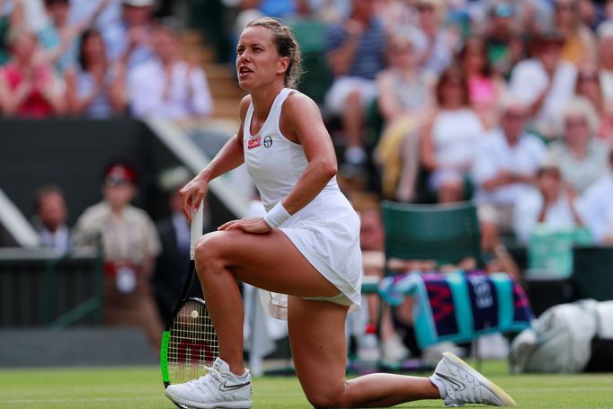 Barbora Strýcová ve čtvrtfinále Wimbledonu 2019