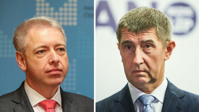 Ministr vnitra Milan Chovanec (vlevo) a ministr financí Andrej Babiš.