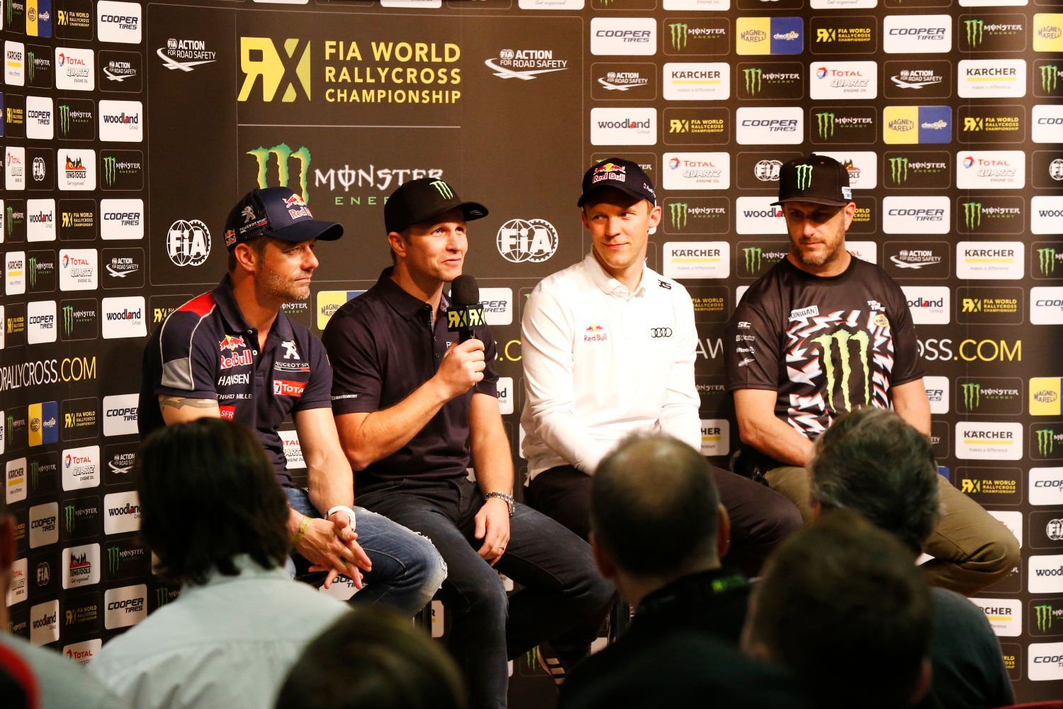 MS v rallyekrosu 2017: Sébastien Loeb, Petter Solberg, Mattias Ekström a Ken Block