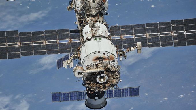 Mezinárodní vesmírná stanice v říjnu 2018, snímek byl pořízen posádkou Expedice 68. Ilustrační foto.