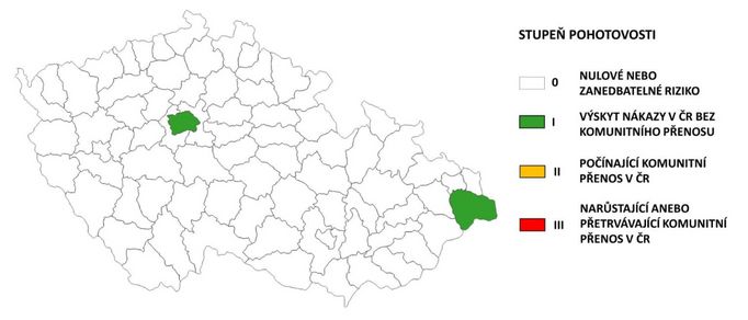 Koronavirová situace v českých krajích k 10. 8. 2020.