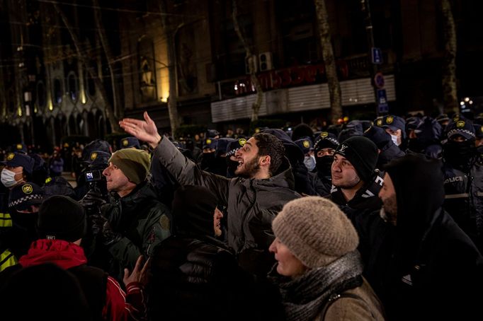Protesty v Gruzii.