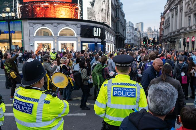 Londýn - Extinction Rebellion. Protesty proti změnám klimatu