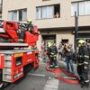Ukázka požárního zásahu při příležitosti 140 let od požáru Národního divadla, hasiči, hašení