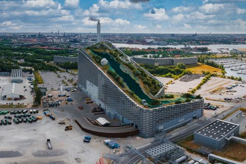 Kodaň, Copenhill, Dánsko, spalovna, sjezdovka, architektura