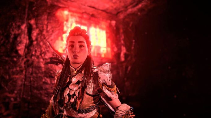 Snímek z DLC Burning Shores ze hry Horizon: Forbidden West.