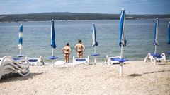 Chorvatsko 2020, pláže, dovolená, koupání, léto, teplo