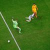 Nahuel Molina dává gól ve čtvrtfinále MS 2022 Nizozemsko - Argentina