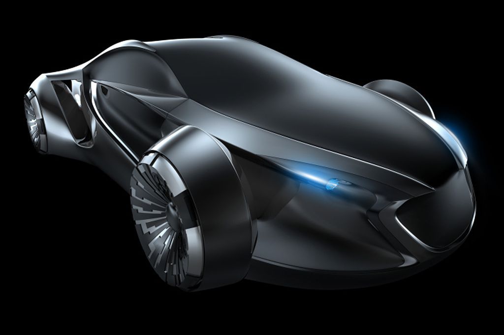 Futuristický concept automobilu - ilustrace