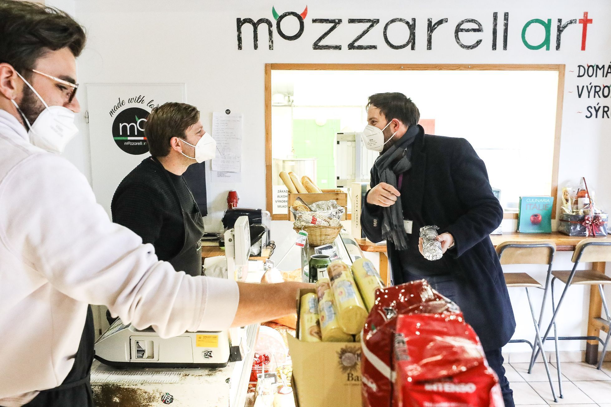 Mozzarellart, sýry, prodejna Bělehradská