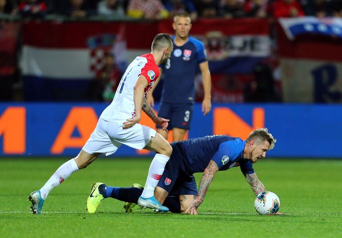 Soccer Football - Euro 2020 Qualifier - Group E - Croatia v Slovakia - HNK Rijeka Stadium, Rijeka, Croatia - November 16, 2019  Croatia's Marcelo Brozovic in action with