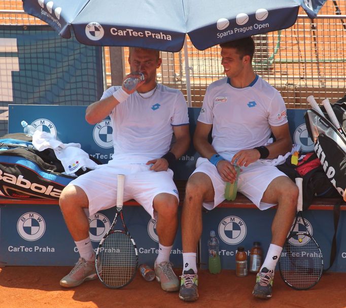 Roman Jebavý a Jiří Veselý na Prague Open 2014