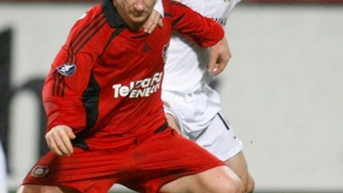 Karol Kisel v loňském pohárovém zápase proti Leverkusenu