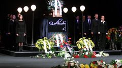 Pohřeb Radovana Lukavského v Národním divadle