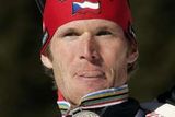 Biatlonista Michal Šlesing se sříbrnou medaili ze sprintu MS v Anterselvě.