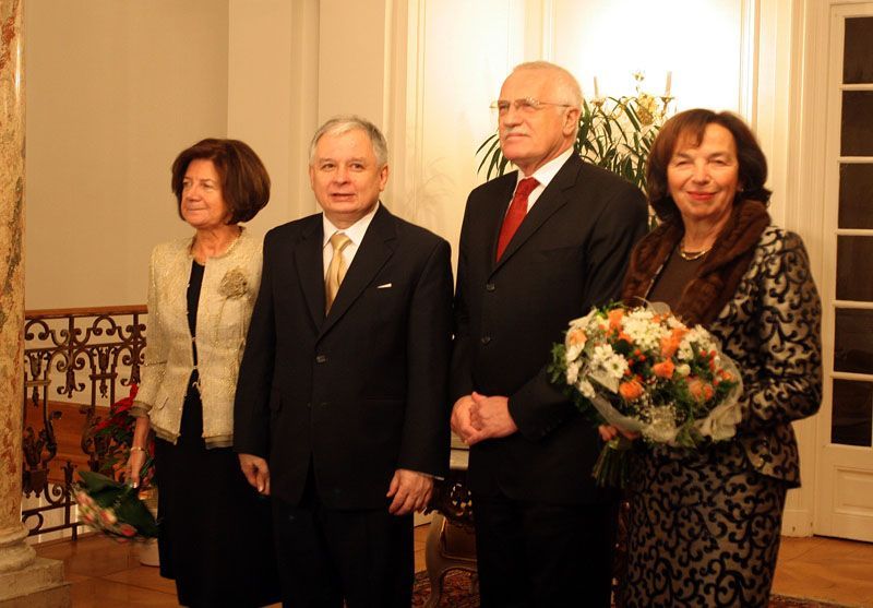 Kaczynski s Klausem v Lánech