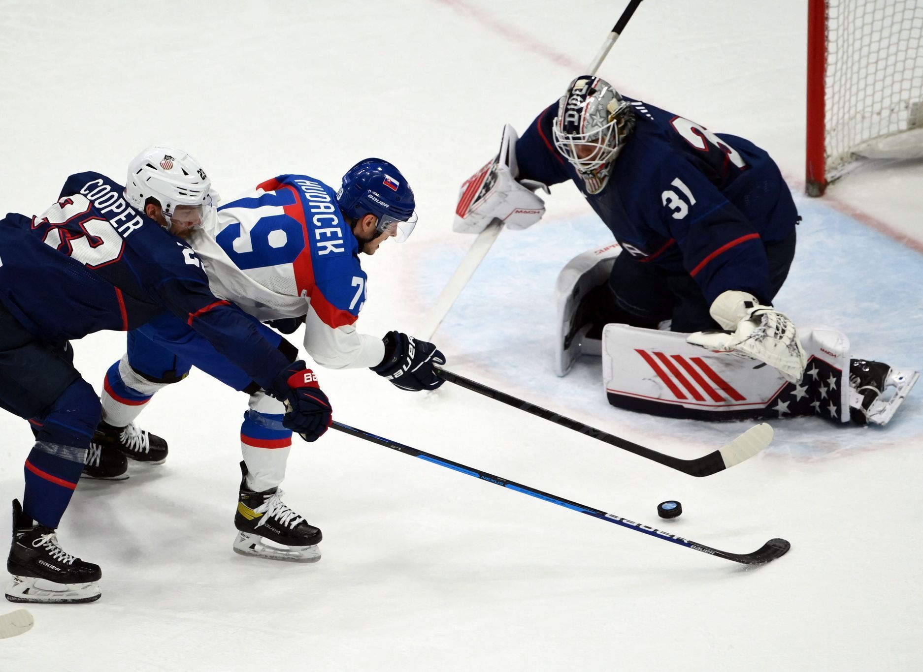Slovensko vs. USA, čtvrtfinále olympijského turnaje