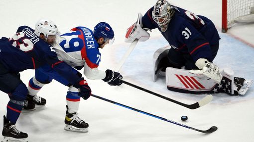 Slovensko vs. USA, čtvrtfinále olympijského turnaje.