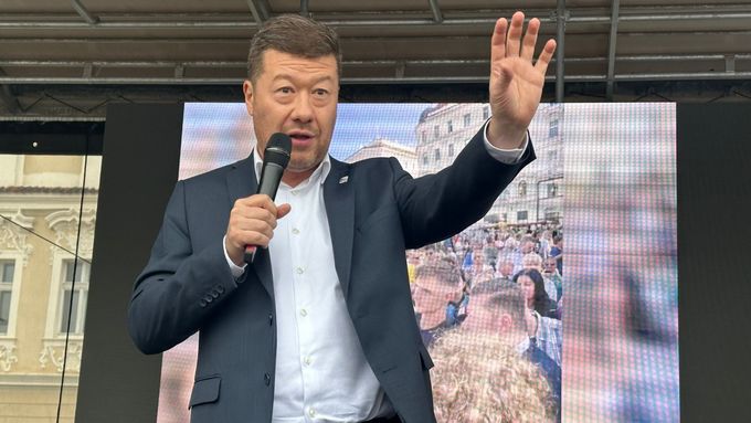 Předseda hnutí SPD Tomio  Okamura.
