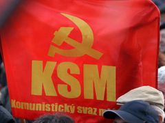 Die-hard communists, both old and young, defended the legacy of February 1948 at a rally in Prague on Monday