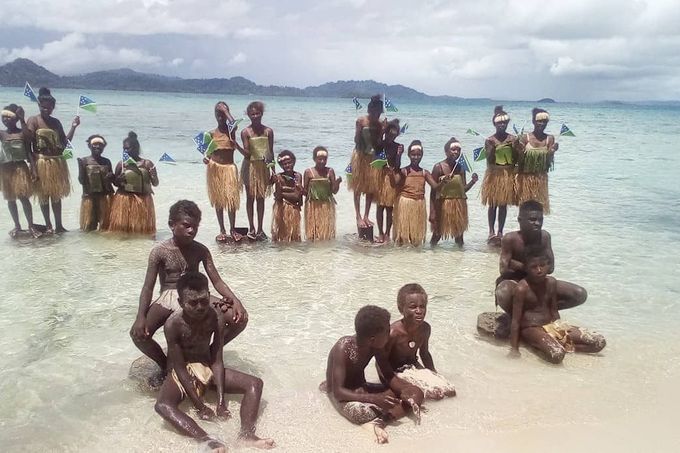 Účastníci stávky za klima na Šalamounových ostrovech
