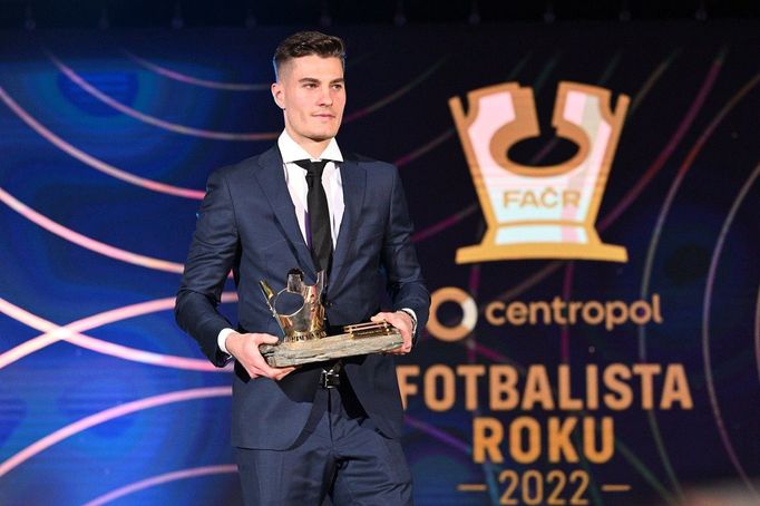 Patrik Schick s cenou pro Fotbalistu roku 2022.