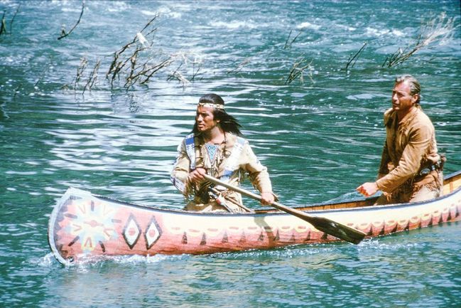 Herci Pierre Brice a Lex Barker ve filmu Vinnetou a Old Shatterhand v údolí smrti z roku 1968