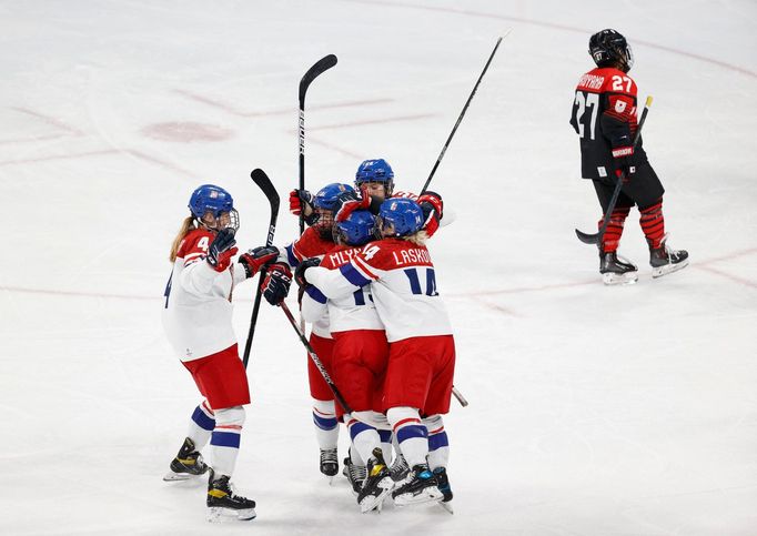 2022 Beijing Olympics - Ice Hockey - Women's Prelim. Round - Group B - Japan v Czech Republic - Wukesong Sports Centre, Beijing, China - February 8, 2022. Natalie Mlynkov