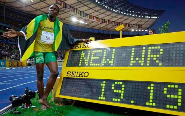 Usain Bolt vyhrál běh na 200 metrů v rekordním čase
