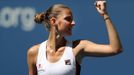 Karolína Plíšková ve čtvrtfinále US Open 2016 s Anou Konjuhovou.