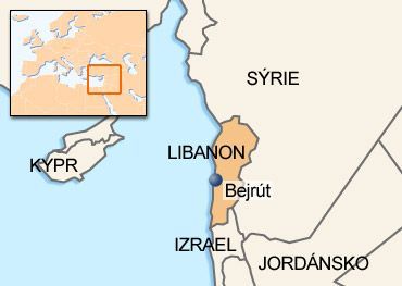 Mapa Libanonu