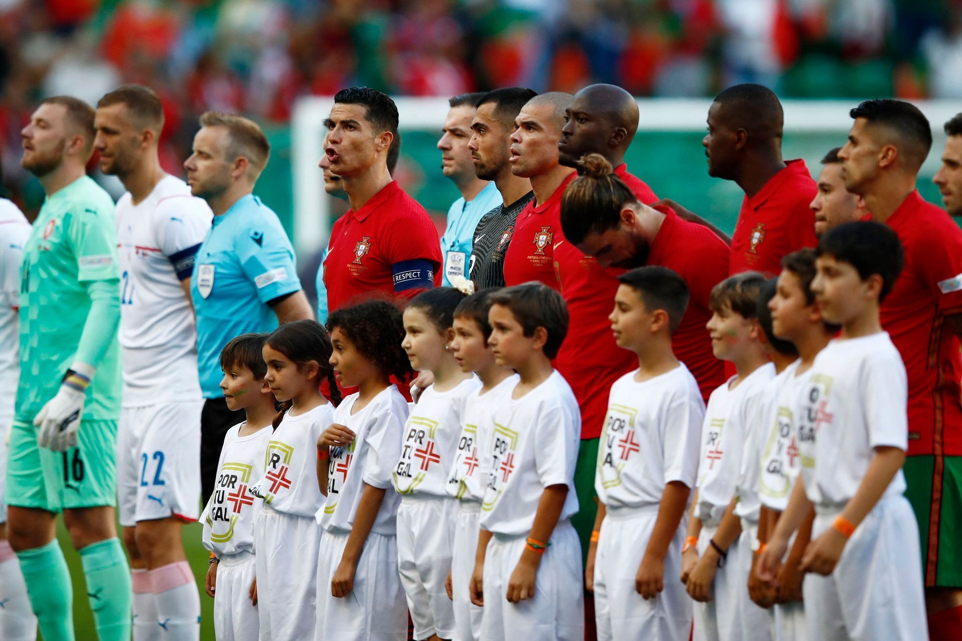 Protugalci před zápasem Ligy národů Portugalsko - Česko
