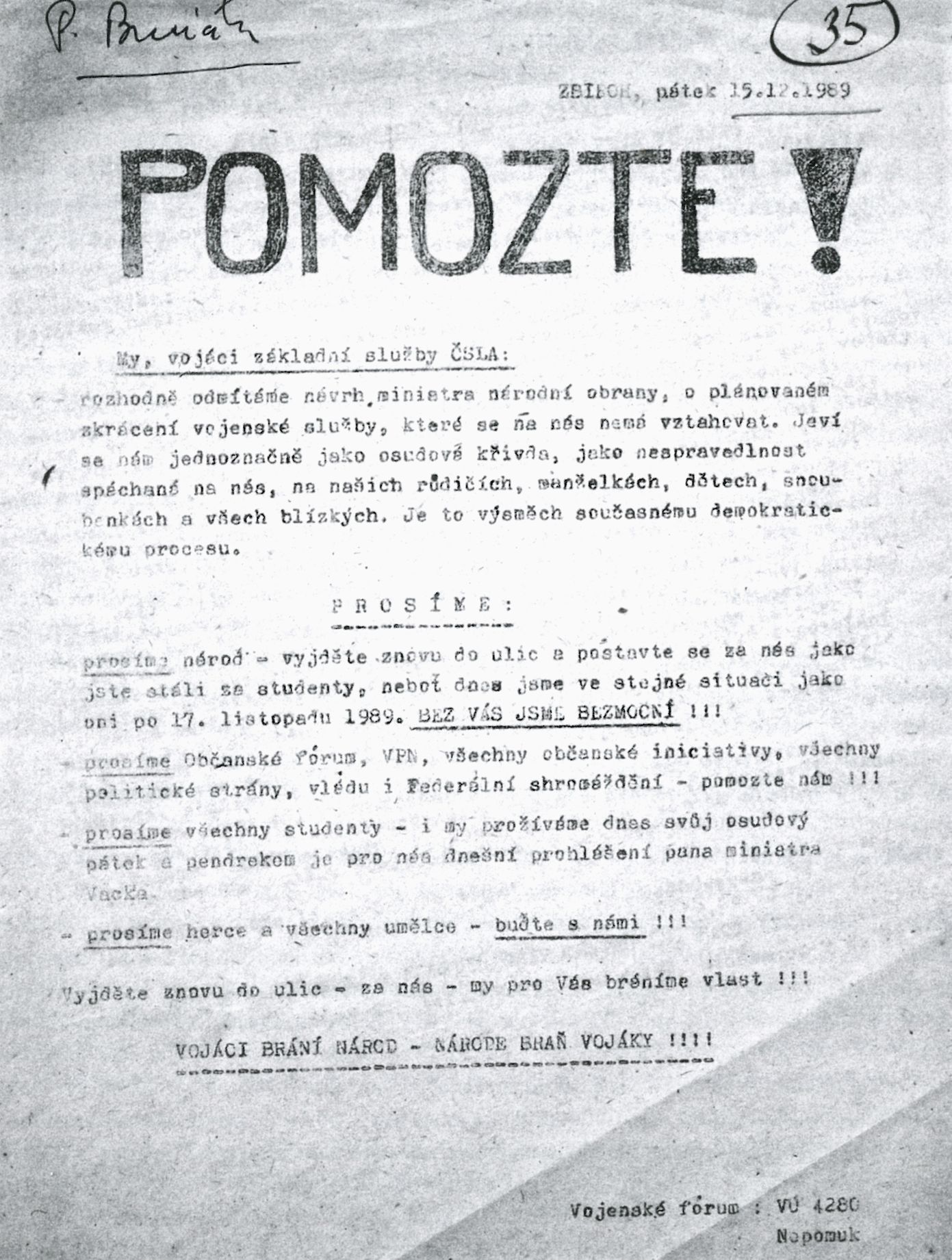 Jednorázové užití / Foto / Armáda v roce 1989