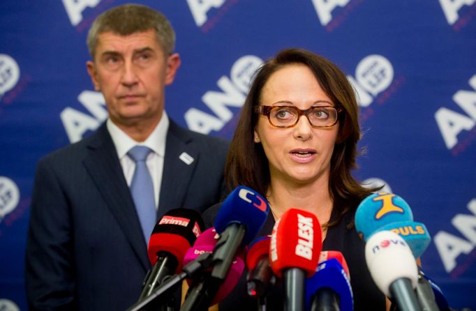 Adriana Krnáčová a Andrej Babiš.