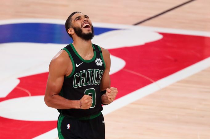 Jayson Tatum z Bostonu po postupu do finále NBA.