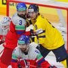 Radko Gudas a Adrian Kempe v semifinále MS 2024 Česko - Švédsko