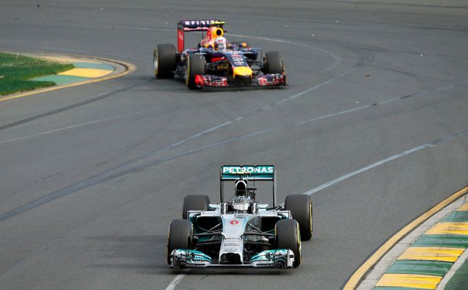 F1, VC Austrálie 2014: Nico Rosberg, Mercedes a Daniel Ricciardo, Red Bull