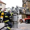 Nácvik požáru krovu Svatovítské katedrály