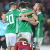 Radost Severního Irska v zápase Česko - Severní Irsko