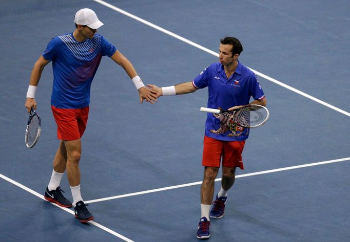 Davis Cup, finále Srbsko-ČR: Tomáš Berdych a Radek Štěpánek