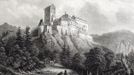 Karlštejn na rytině z roku 1860