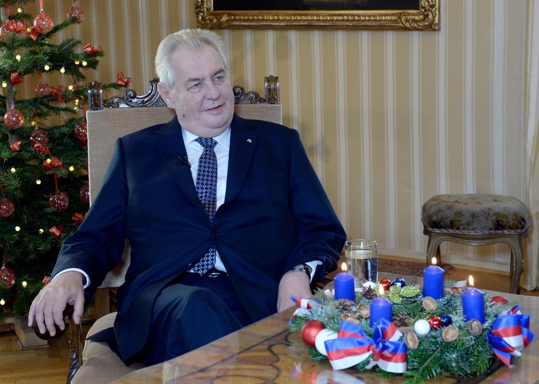 Miloš Zeman při vánočním projevu