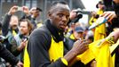 Usain Bolt trénuje s fotbalisty Borussie Dortmund.