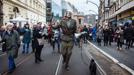 Oslavy 17. listopadu na Národní třídě
