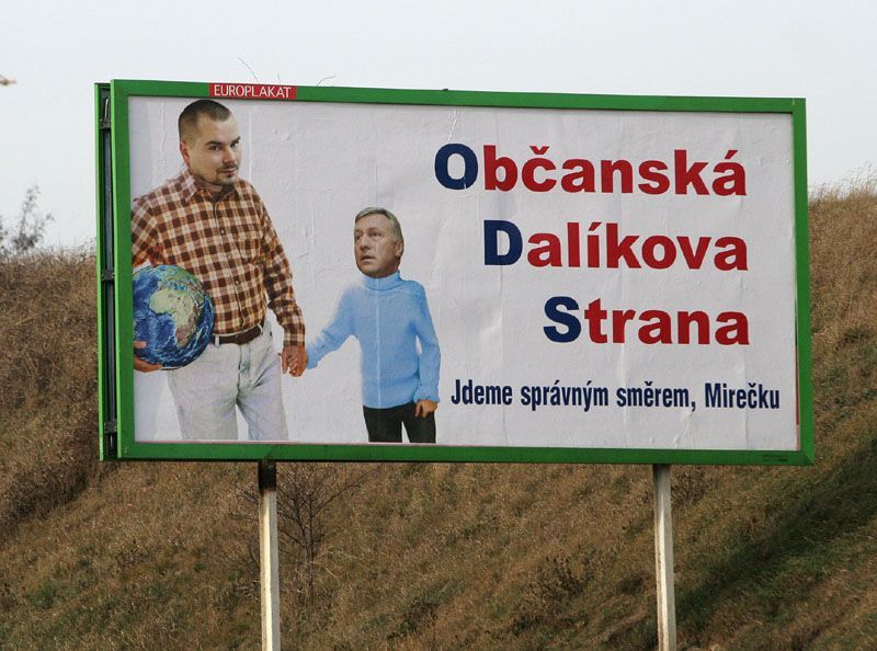 Plakát Dalíkova ODS s Topolánkem